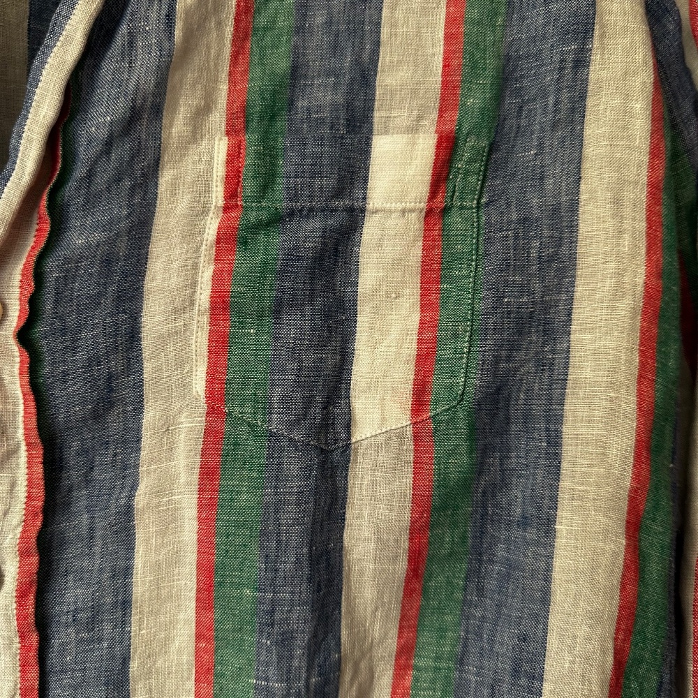 Frank & Eileen Eileen Striped Linen Relaxed Shirt Size XXS - Picture 5 of 7